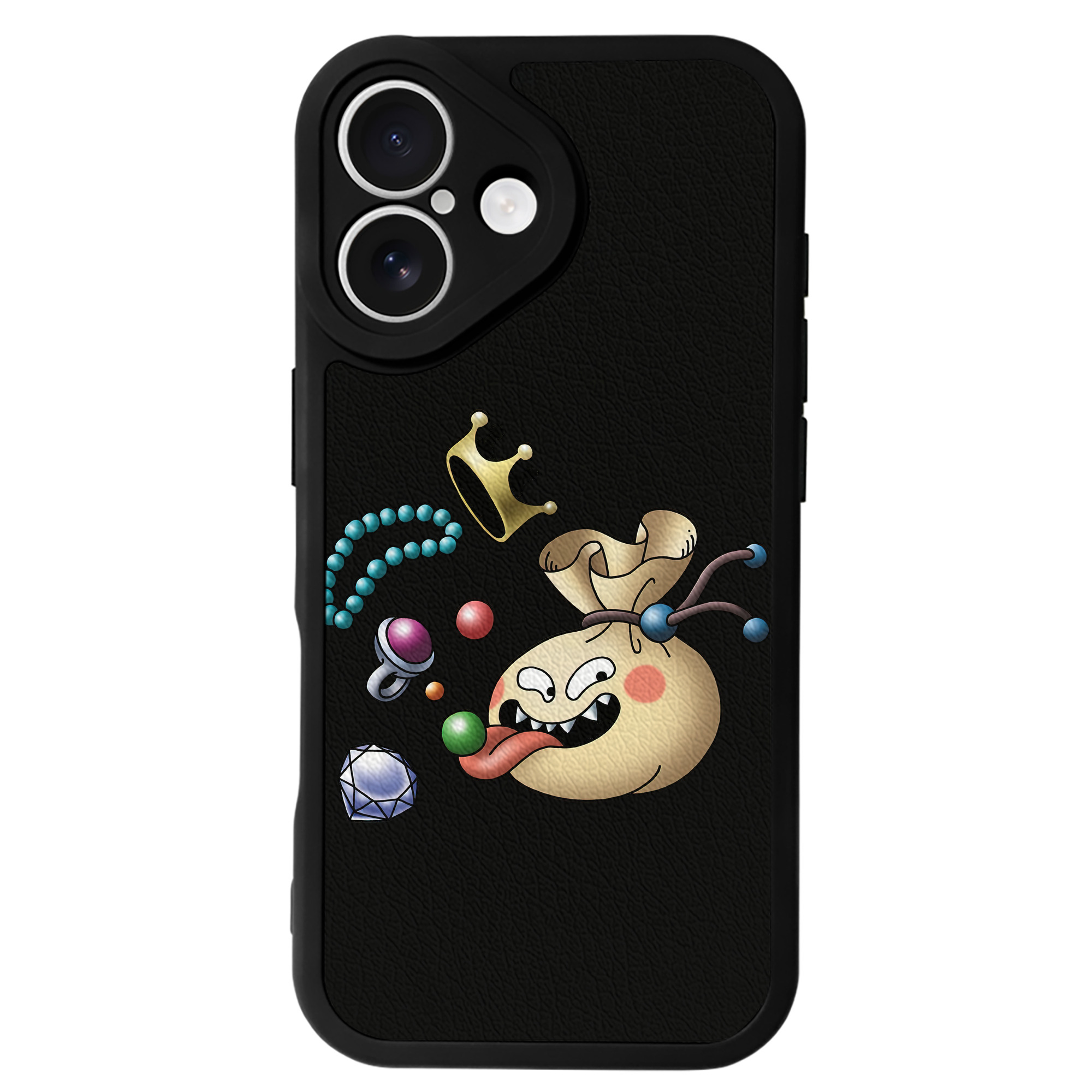 （画像用） ドラゴンクエスト Doragon Kuesuto Dragon Quest 【iPhone 16シリーズ対応】シリコンスマホケース（レザー調） 材質：シリコン